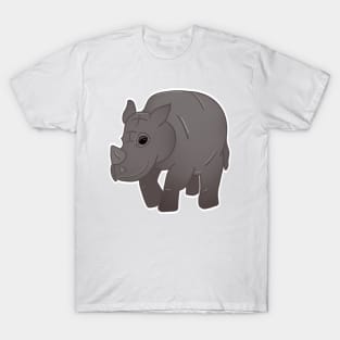 One-Horned Rhino - Drawing T-Shirt